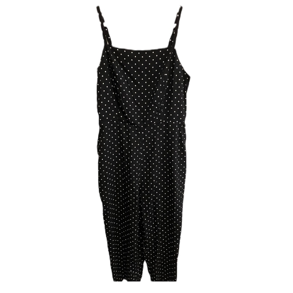 Old Navy Black and Polka Dot Jumpsuit